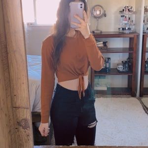 Front Tie Crop Top